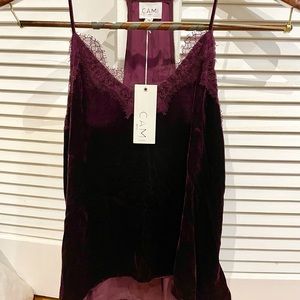 NWT Purple Velvet Racer Cami NYC